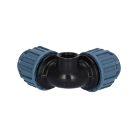 PP Fitting Pop-Up-Winkel 90° Klemm x Innengewinde (IG) x Klemm PN16 DVGW für Trinkwasser