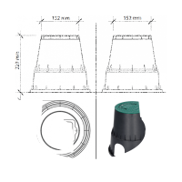 Ventilbox Mini rund 152 x 243 mm