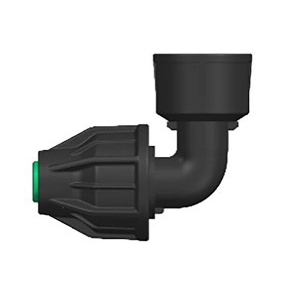 PP/PE Fitting Lock Winkel 90° Lock x IG