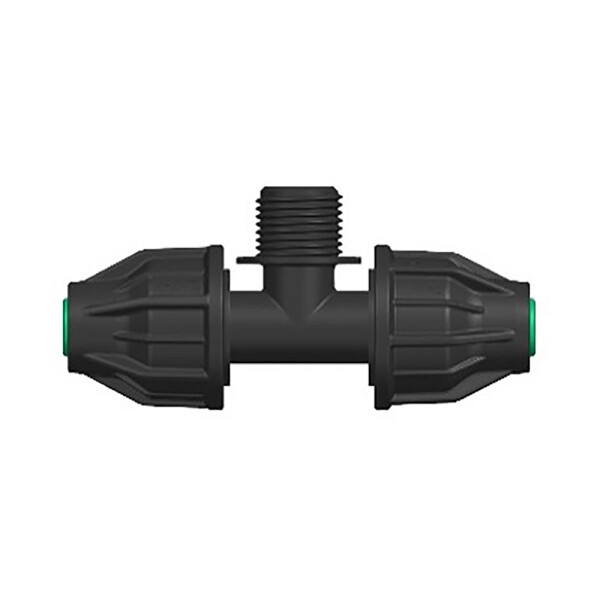 PP Fitting Lock-T-Stück Lock x Außengewinde (AG) x Lock