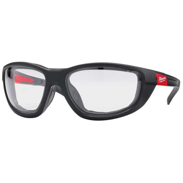 Premium Schutzbrille mit abnehmbarer Schaumstoffauflage klar