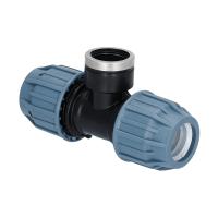 PP Fitting T-Stück Klemm x Innengewinde (IG) x Klemm...