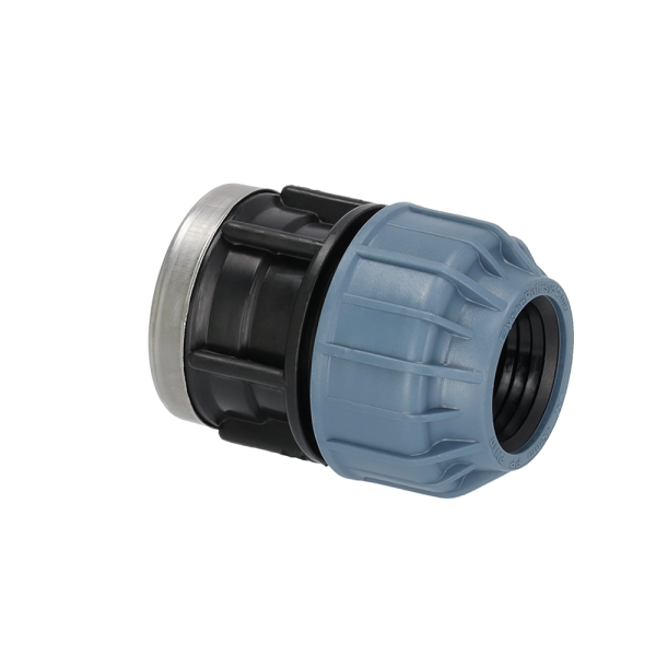PP Fitting Klemmkupplung Klemm x Innengewinde (IG) 40 mm x 1" mit VA-Ring PN10