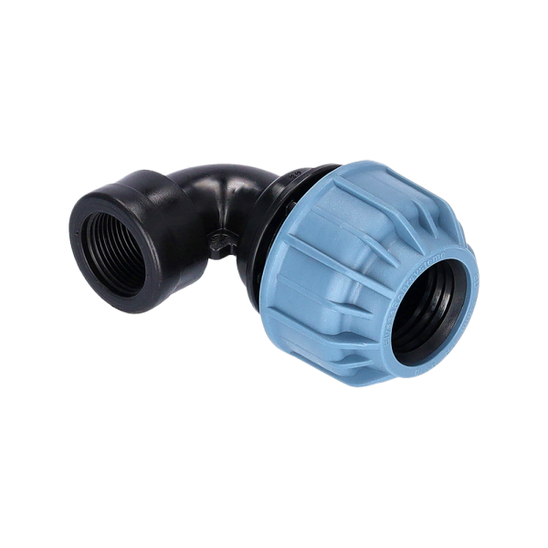 PP Fitting Winkel 90° Klemm x Innengewinde (IG) 25 mm x 3/4" PN10