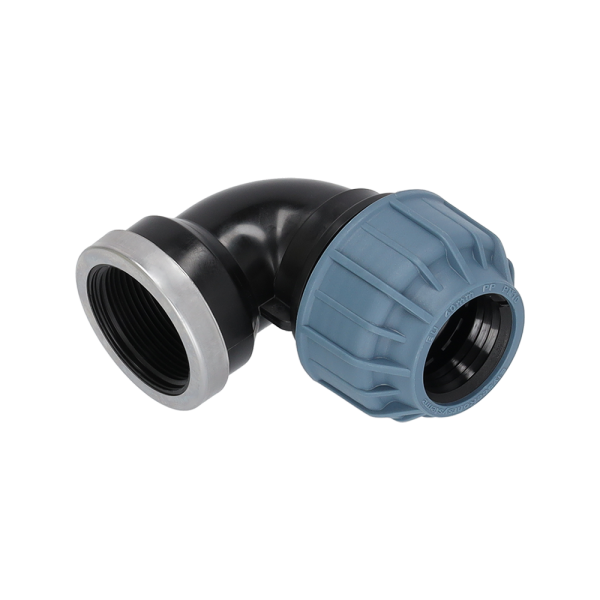 PP Fitting Winkel 90° Klemm x Innengewinde (IG) 50 mm x 2" mit VA-Ring PN10