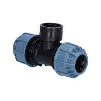 PP/PE Fitting T-Stück Klemm x IG x Klemm PN10 20 mm...