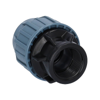 PP Fitting Klemmkupplung Klemm x Innengewinde (IG) 20 mm x 3/8" PN16 DVGW