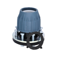 PP/PE Fitting Kupplung mit Flansch PN16 DVGW 50 x 50 mm (2")