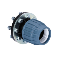 PP/PE Fitting Kupplung mit Flansch PN16 DVGW 63 x 65 mm (2 1/2")