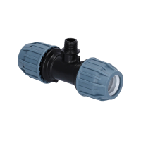 PP/PE Fitting T-Stück Klemm x AG x Klemm PN16 DVGW 32 mm x 1/2" x 32 mm