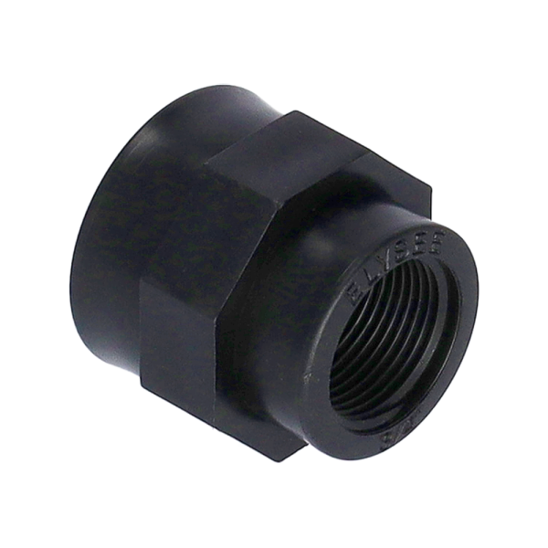 PP Reduziermuffe Innengewinde (IG) x Innengewinde (IG) 3/4" x 1/2" PN10