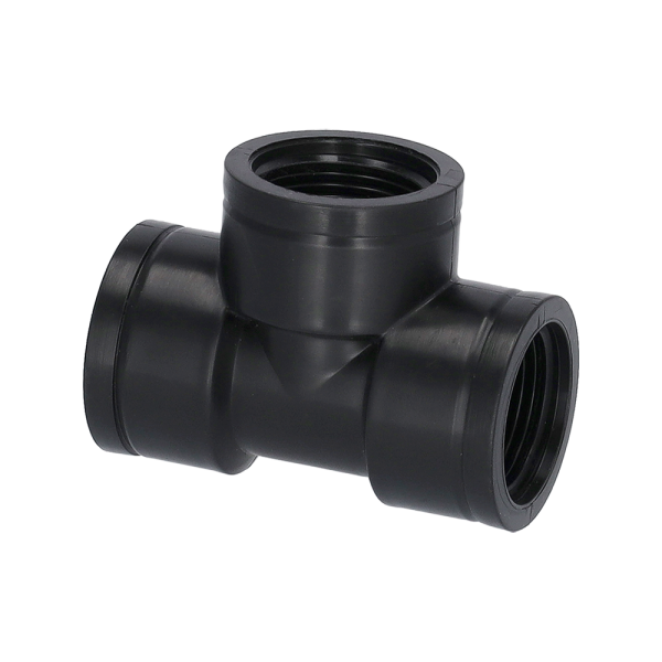 PP T-Stück Innengewinde (IG) x Innengewinde (IG) x Innengewinde (IG) 1 1/2" PN10