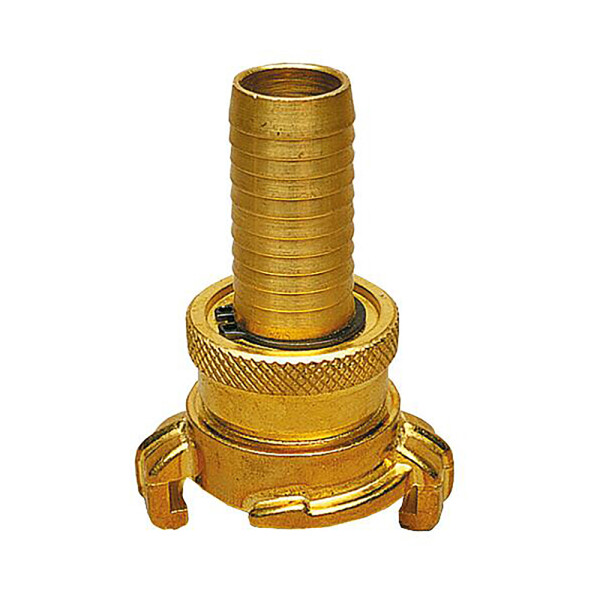 Messing Schnellkupplung mit Saug- / Drucksckschlauch - Anschluss Schnellkupplung x 1 1/4" Tülle