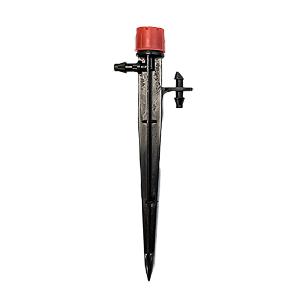 Mikro Trickler 360° einstellbar mit Erdspieß Strahldüse rot mit 90° Anschluss inkl. Startverbinder