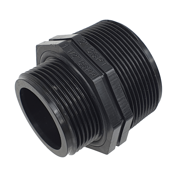 Reduzier - Doppelnippel mit O-Ring für Magnetventile AG x AG 1 1/2" x 1 1/4"