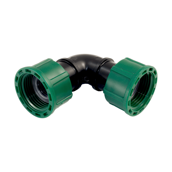 PVC- 90° Winkelkupplung mit O-Ring IG x IG 1" x 1"