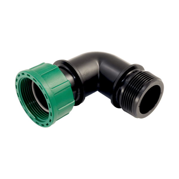PVC- 90° Winkelkupplung mit O-Ring IG x AG 1 1/2" x 1 1/2"
