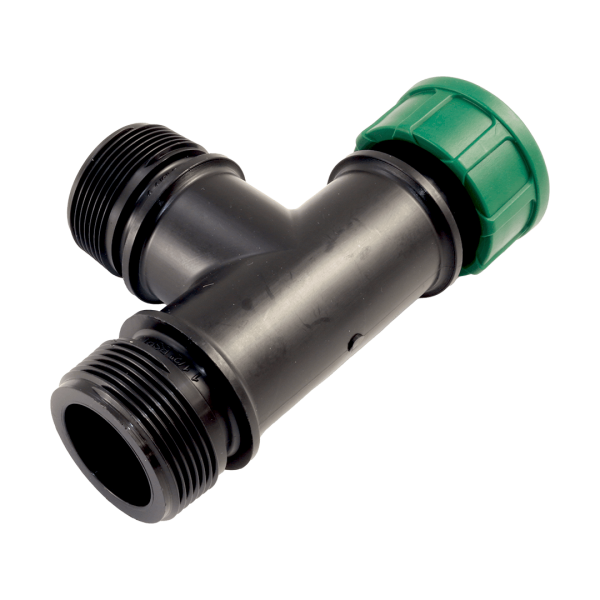 PVC- T - Kupplung mit O-Ring IG x AG x AG 1 1/2" x 1 1/2" x 1 1/2"