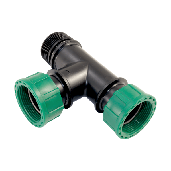 PVC- T - Kupplung mit O-Ring IG x IG x AG 1 1/2" x 1 1/2" x 1 1/2"