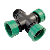 PVC- Kreuzkupplung mit O-Ring IG x IG x IG x AG 2" x 2" x 2" x 2"