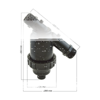 YEV Kunststoff-Filter AG x AG Modell "E" 1 1/2" Edelstahl-Sieb 120 Mesh