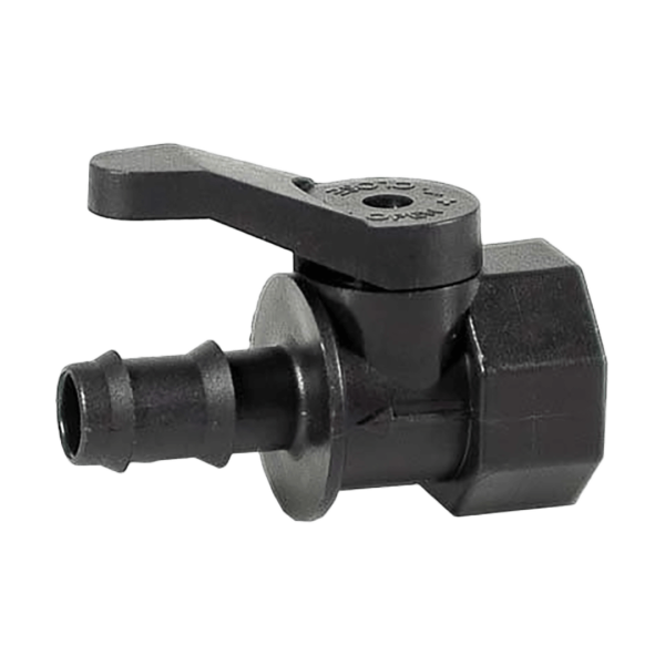 Mini Kugelhahn PP PN4 SFP 16mm Tülle x 3/4" IG