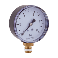 Druckmesser - Manometer Ø 50 MM Radial 1/4" AG - Selbstdichtend mit PTFE-Dichtring 0-16 Bar