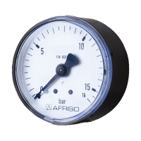 Druckmesser - Manometer Ø 50 MM Axial  1/4" AG 0-16 Bar