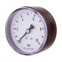 Druckmesser - Manometer Ø 50 MM Axial  1/4" AG - Selbstdichtend mit PTFE-Dichtring 0-10 Bar