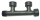Ventilverteiler - Swivel mit Flachdichtung 2 - fach Verteiler 3 x IG ÜWM 1 x AG / 1"