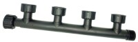 Ventilverteiler Swivel 4-fach Verteiler 5 x Innengewinde (IG) mit Überwurfmutter 1 x Außengewinde (AG) 1"
