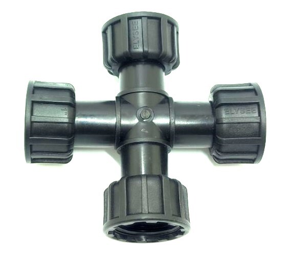 Ventilverteiler Swivel Kreuz 4 x Innengewinde (IG) mit Überwurfmutter 1"