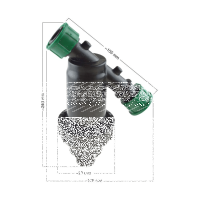 YDV Überwurf Kunststoff-Filter mit 2 x IG-Verschraubung Modell "D" 1" x 1" Scheiben-Filter