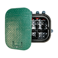 Ventilbox vormontiert Standard 4 Zonen mit Hunter PGV Magnetventilen inkl. Ausblasventil f&uuml;r Druckluft-25 mm