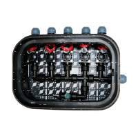 Ventilbox vormontiert Standard 5 Kreise / Zonen mit Hunter PGV Magnetventilen inkl. Ausblasventil für Druckluft