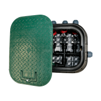 Ventilbox vormontiert Standard 5 Zonen mit Hunter PGV Magnetventilen inkl. Ausblasventil f&uuml;r Druckluft-25 mm