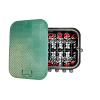 Ventilbox vormontiert Jumbo 12 Zonen mit Hunter PGV Magnetventilen inkl. Ausblasventil f&uuml;r Druckluft-25 mm