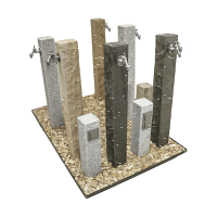 Wasserentnahme - Stele aus Naturstein H = 1,00 m